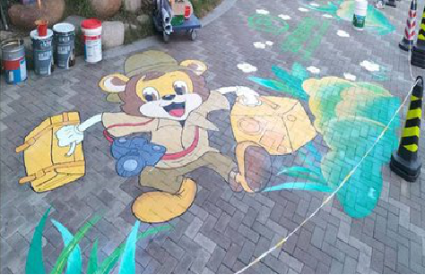 来宾夏季画地面彩绘会遇到的问题