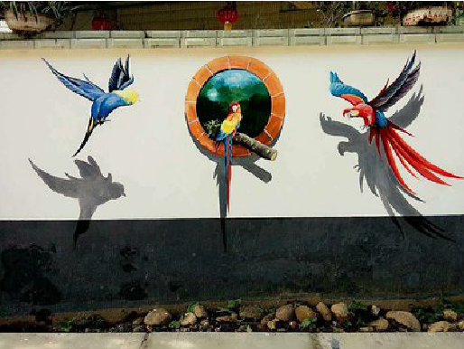 来宾视觉错位-3D墙绘设计