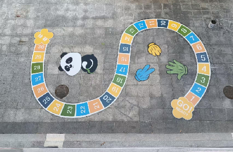 来宾地面游戏彩绘