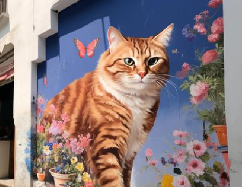 来宾自己绘制有个性的手绘墙